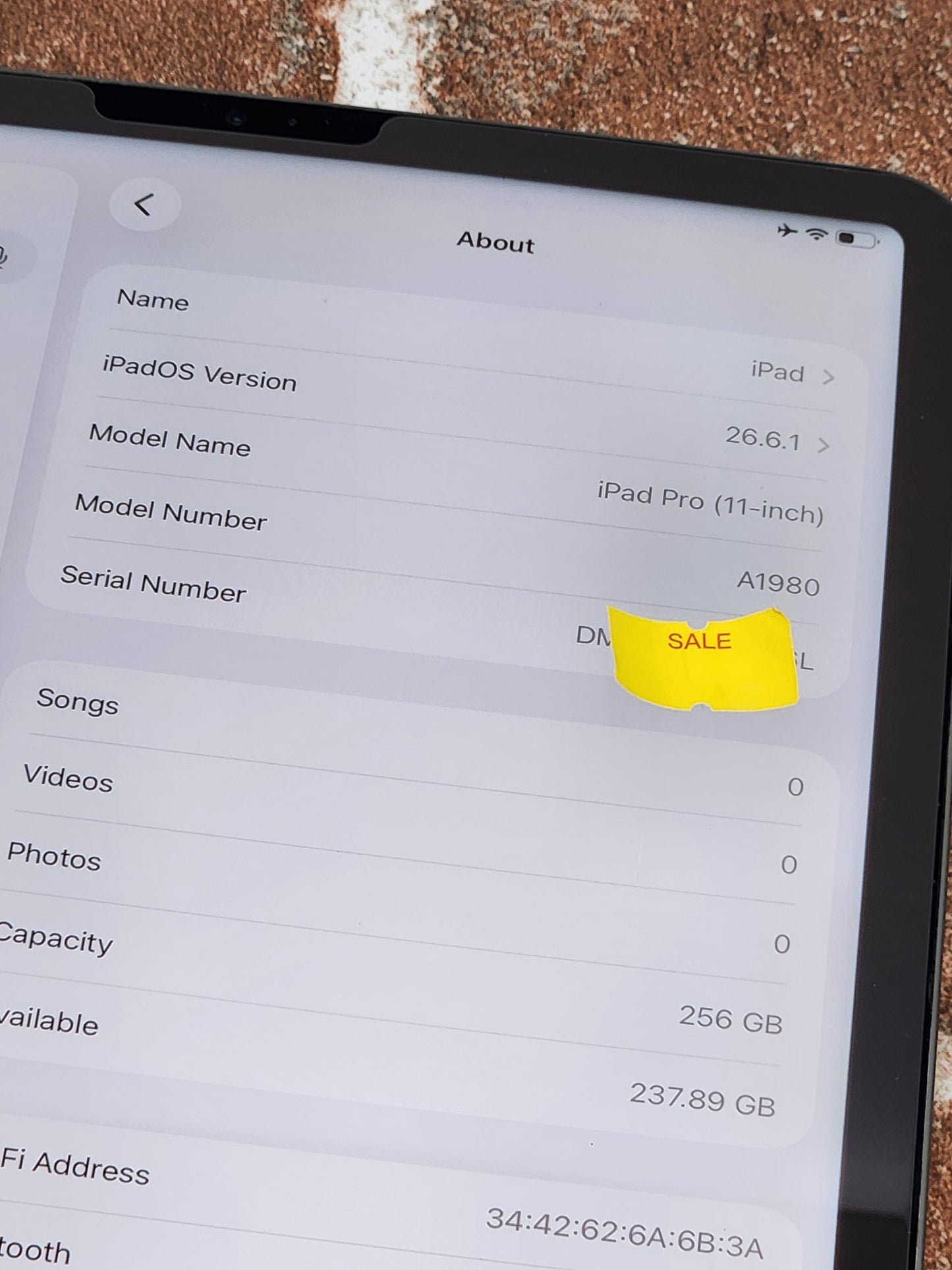 iPad Pro 11" 1st Gen 256GB Space Grey – Wi-Fi, Screen Protector Included #2