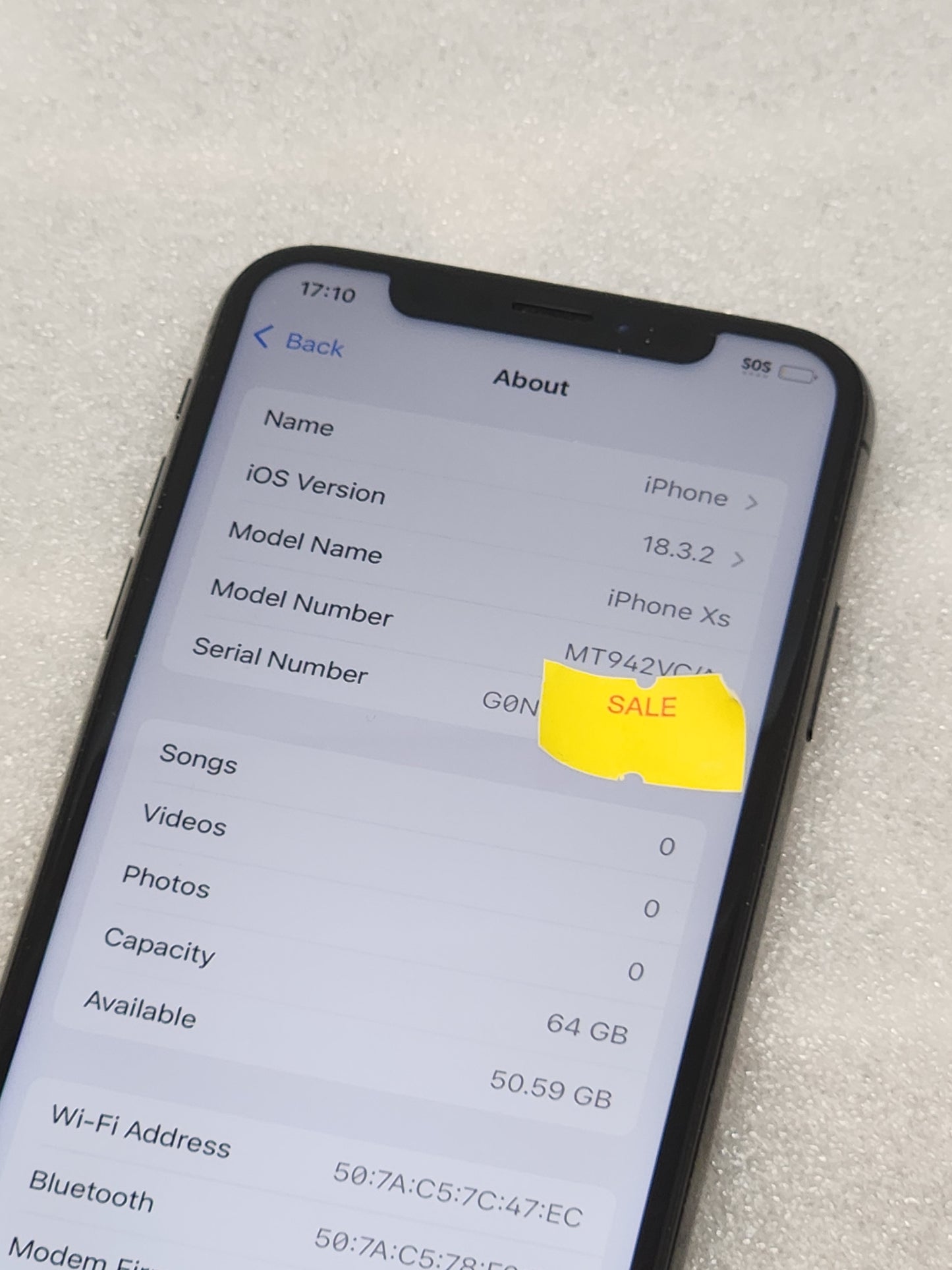 Refurbished iPhone XS unlocked 64GB Black color good condition new battery
