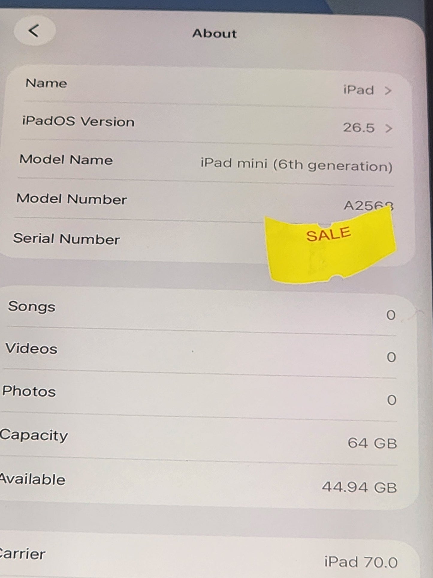 pre-owned iPad Mini 6  WIFI Cellular (64GB) - Good Condition