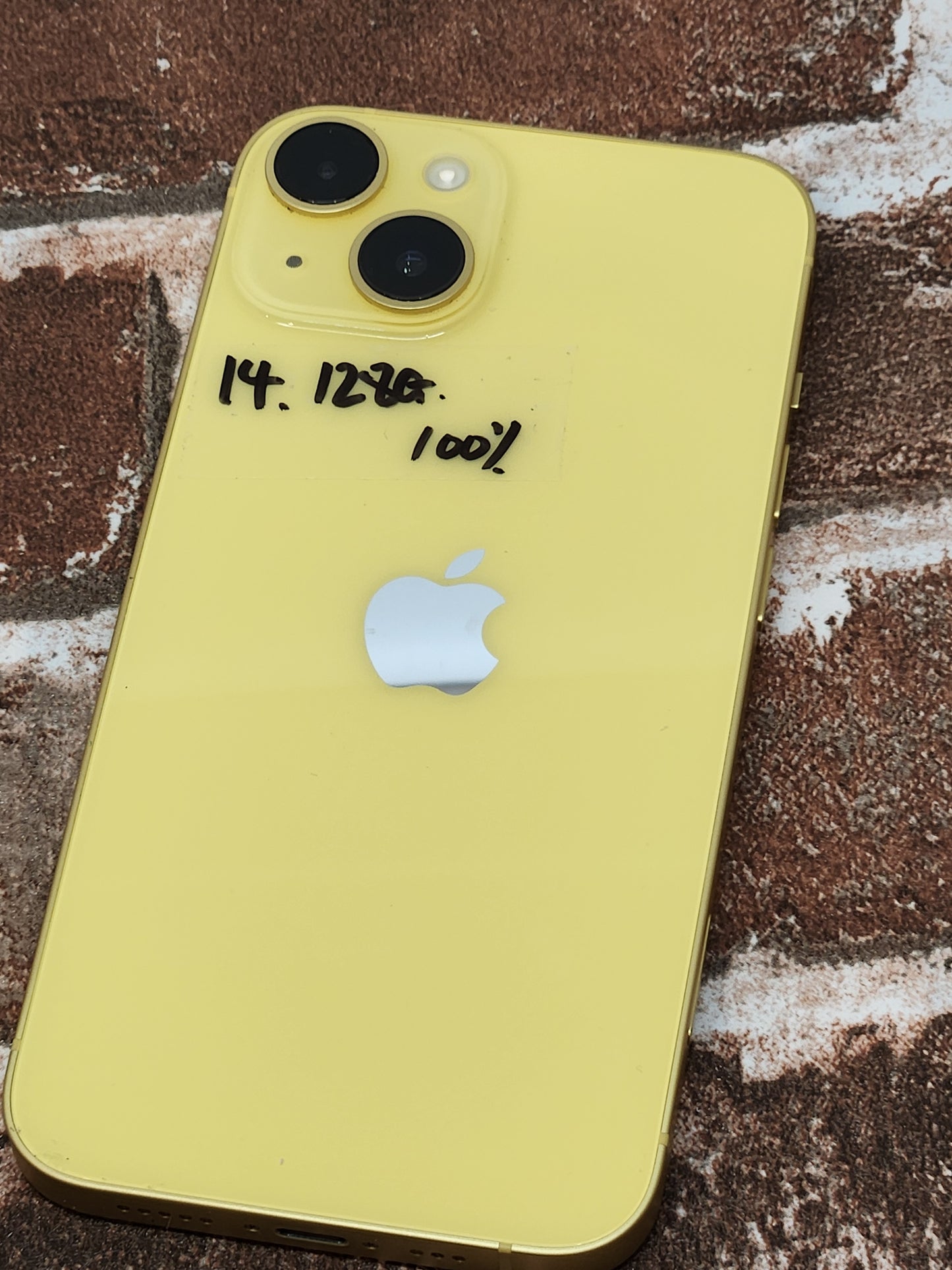 used iphone 14  128GB yellow unlocked  mint condition
