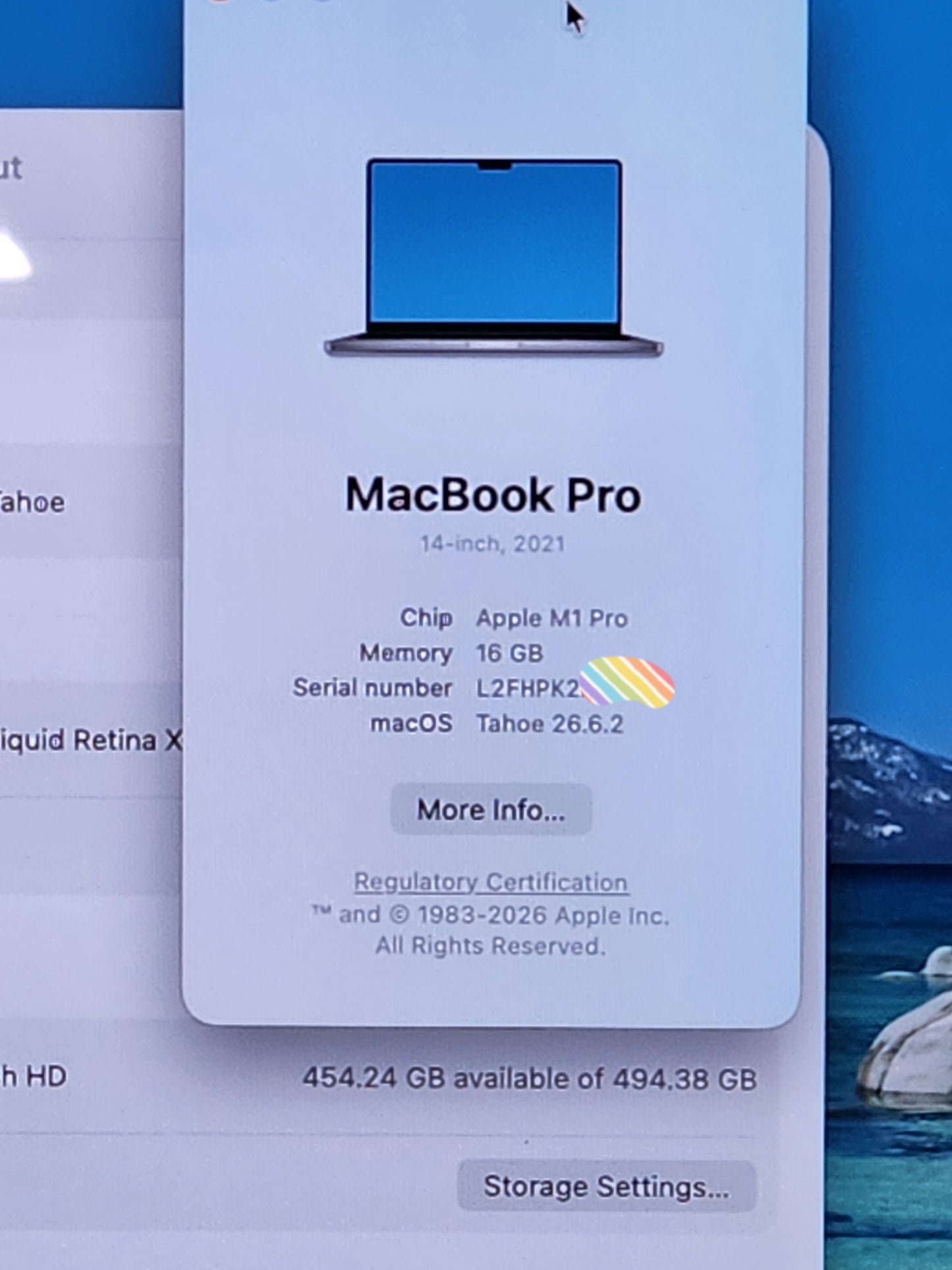A2442 MacBook Pro 14" (2021) M1 Pro, 16GB RAM, 500GB SSD,   #3, condition A-B