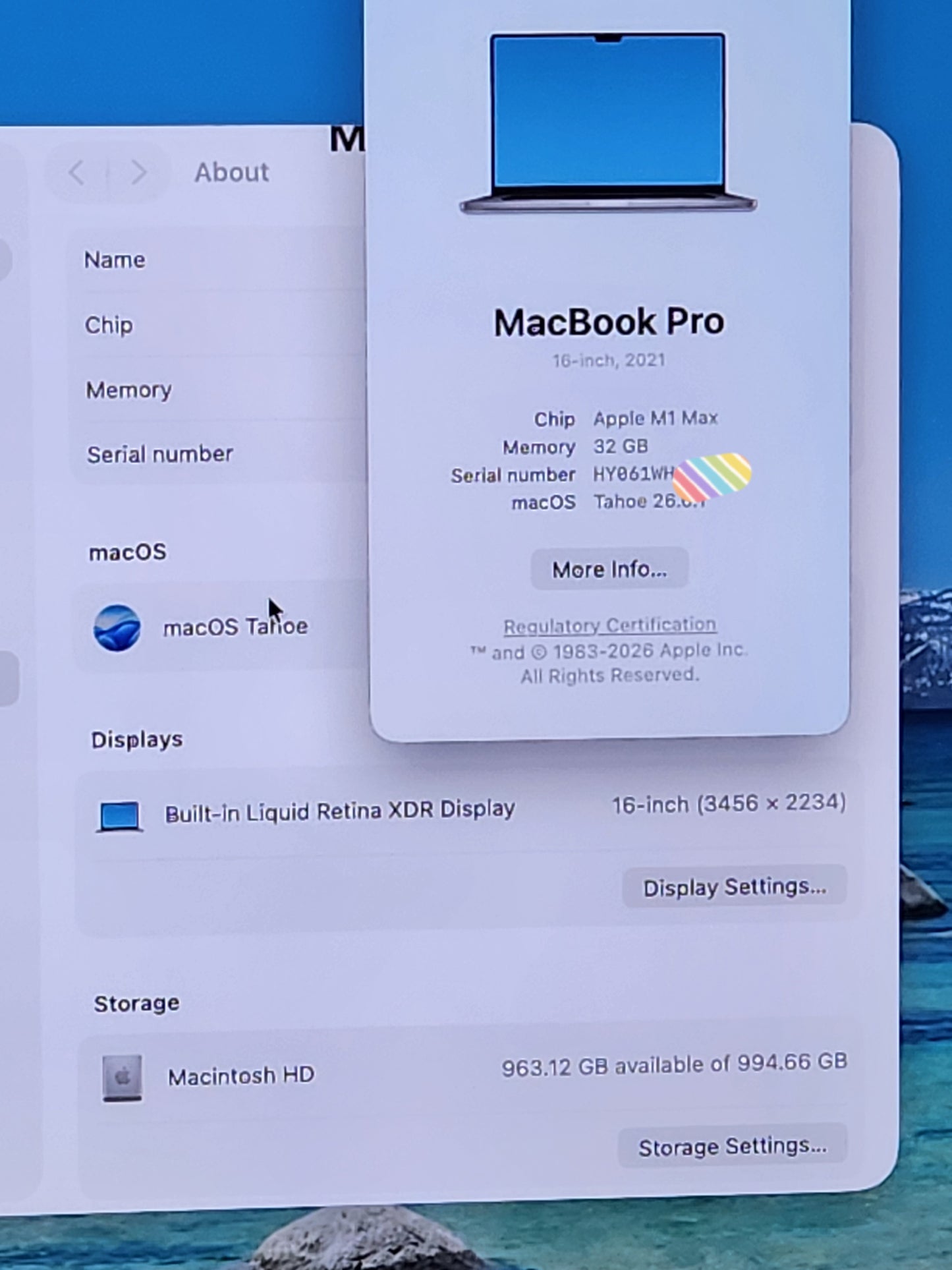 **Available in Store**    MacBook Pro 16" M1 Max A2485 – 32-Core GPU, 32GB RAM, 1TB SSD, good condition.