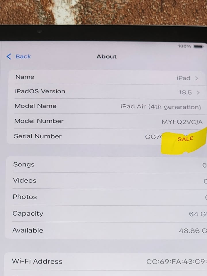 refurbished iPad Air 4th Gen (2020) – Sky Blue, 64GB, Wi-Fi, Good Condition!