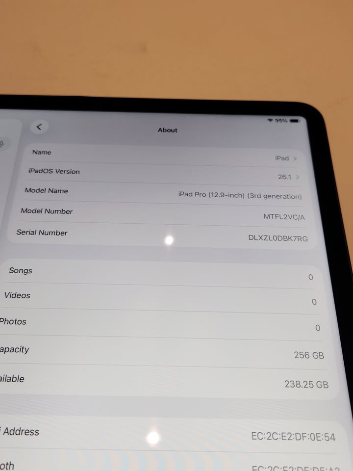 Refurbished iPad Pro 12.9" (3rd Gen) – Space Gray, 256GB, Wi-Fi, Includes New Protective Case!