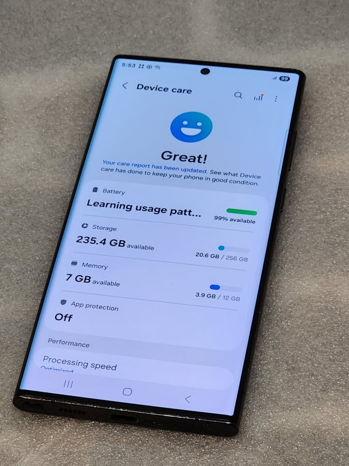 pre-owned Samsung Galaxy S22 Ultra, Unlocked, 256GB black