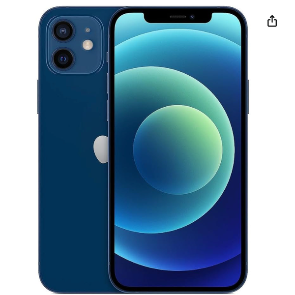 iPhone 12. .blue. 64GB. unlocked. iOS 26. battery health 88%