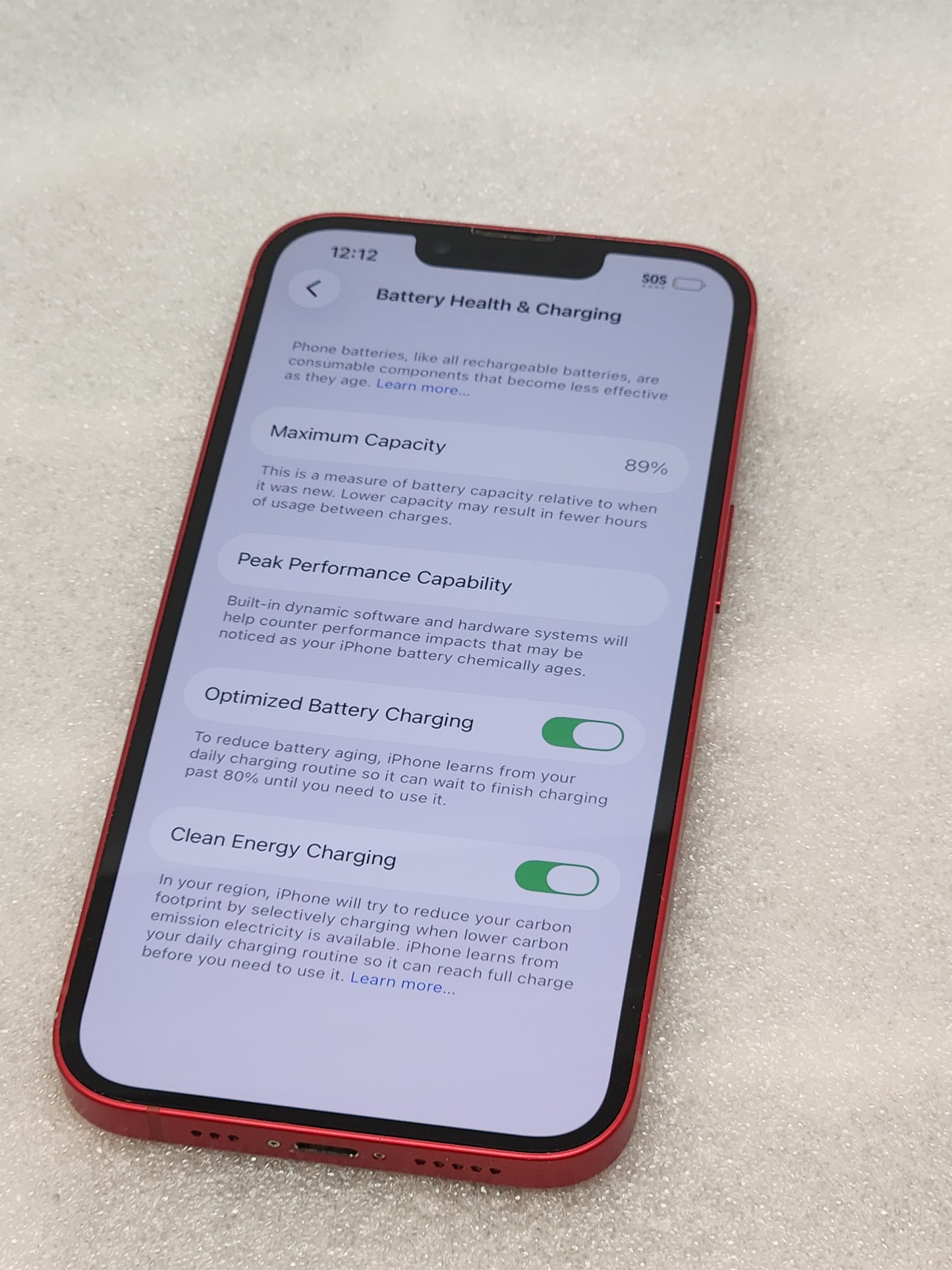 Pre-owned iPhone 13 256gb unlocked Red great condition 9.5/10