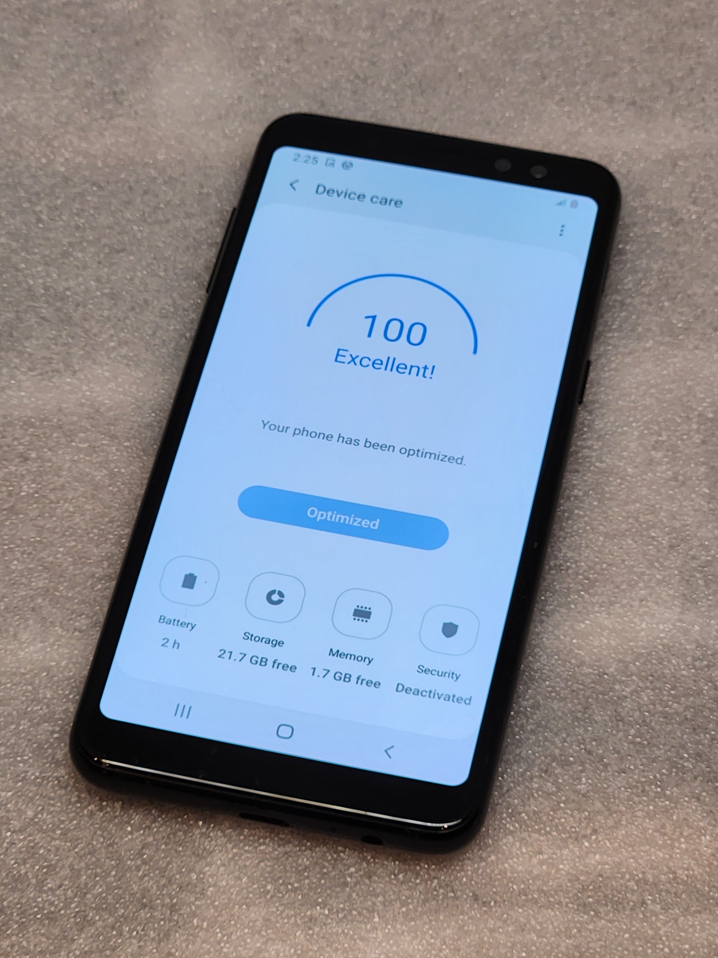 pre-owned samsung galaxy A8 (2018) 32GB unlocked Fair Condition -Android 9