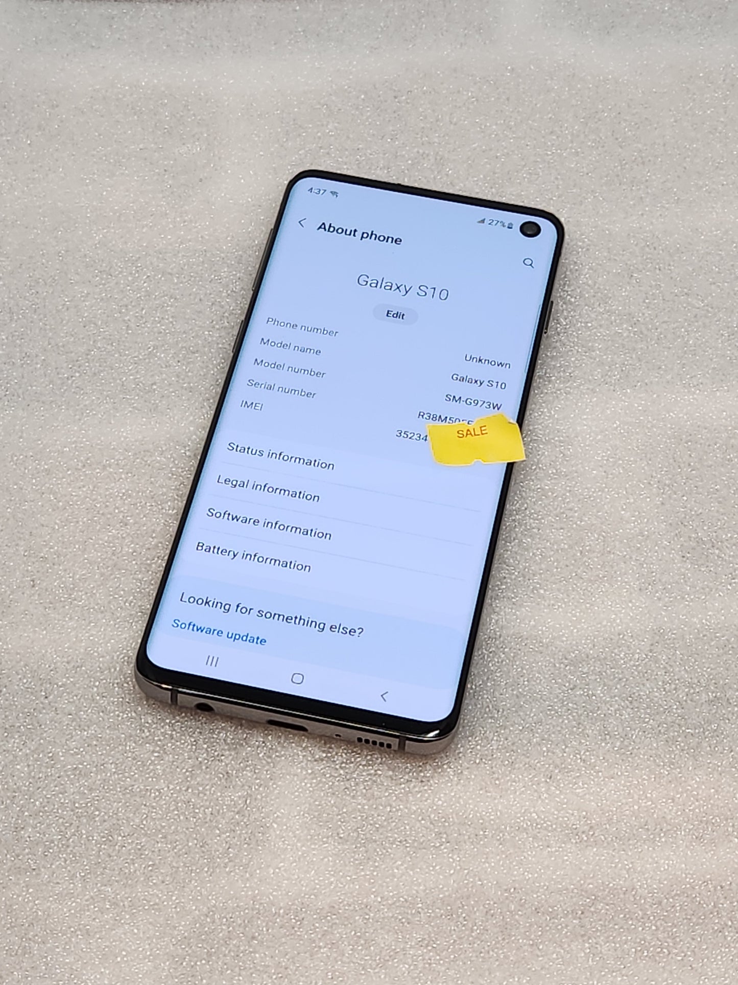 Pre-owned Samsung Galaxy S10.  unlocked 128GB good condition