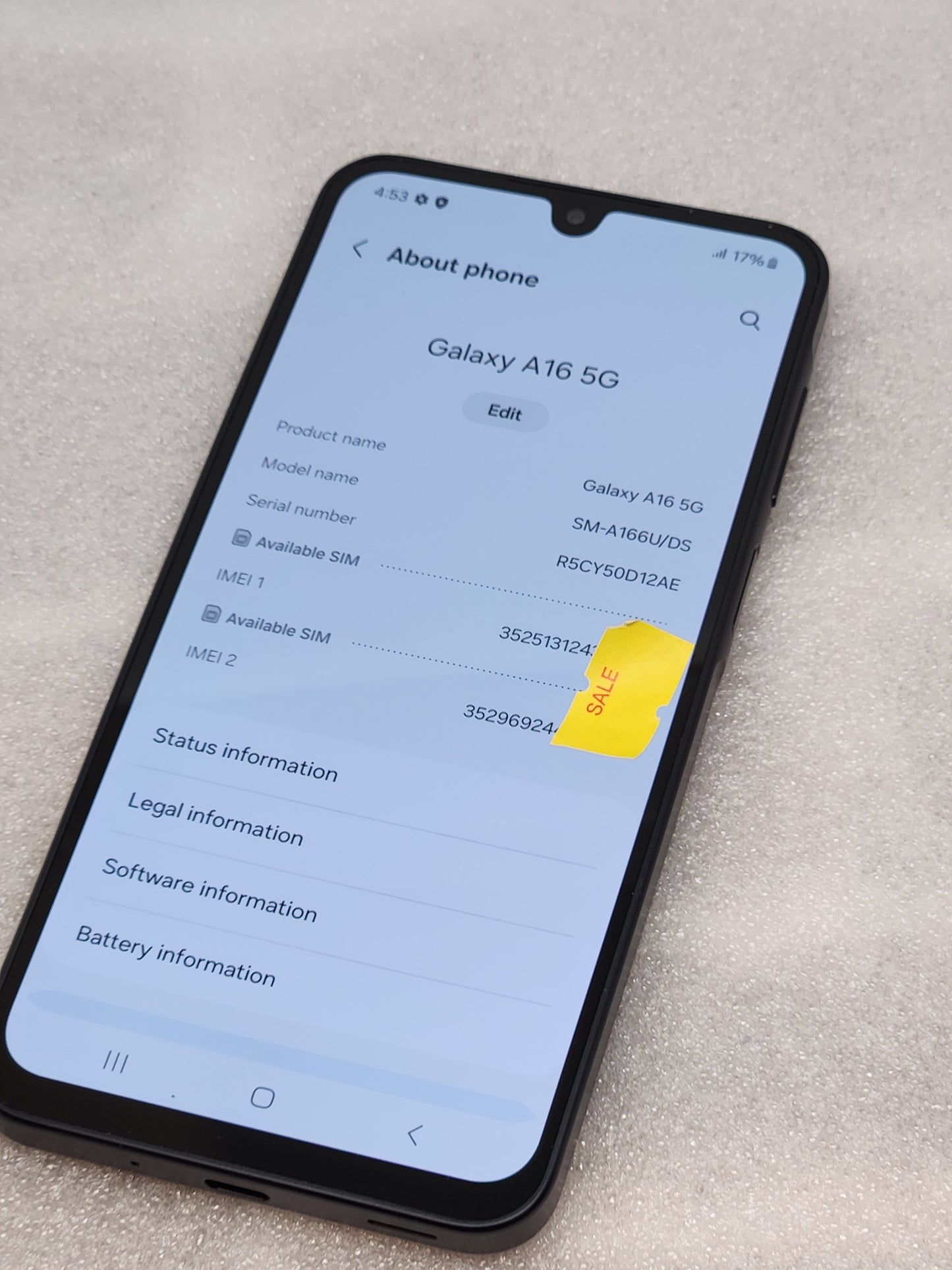 Pre-owned Samsung Galaxy A16  5G unlocked 128GB excellent condtion
