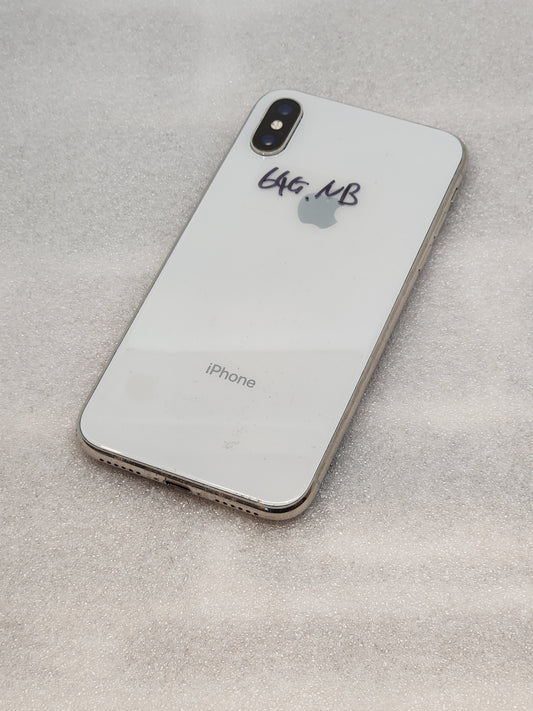 Pre-Owned iPhone X unlocked 64GB white color good condition new battery
