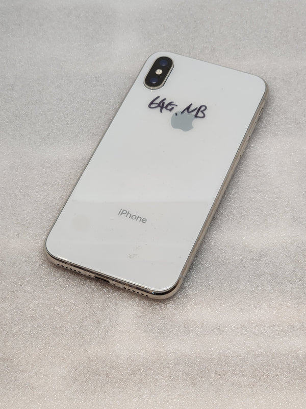 Pre-Owned iPhone X unlocked 64GB white color good condition new battery