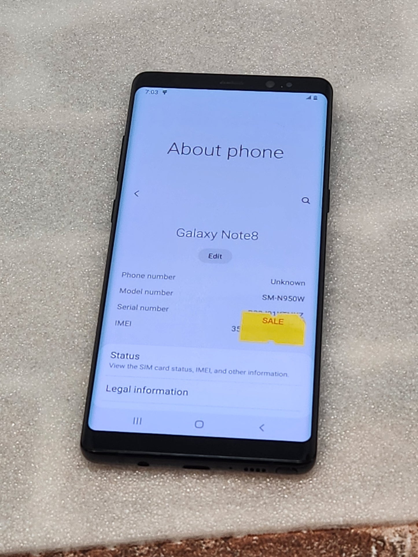 Used Samsung galaxy note 8 unlocked 64gb  fiar condition