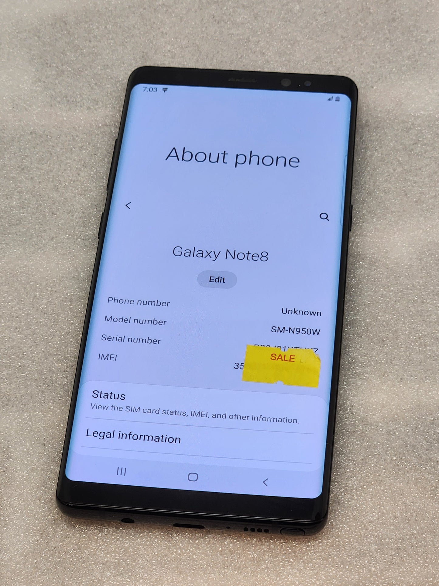 Used Samsung galaxy note 8 unlocked 64gb  fiar condition