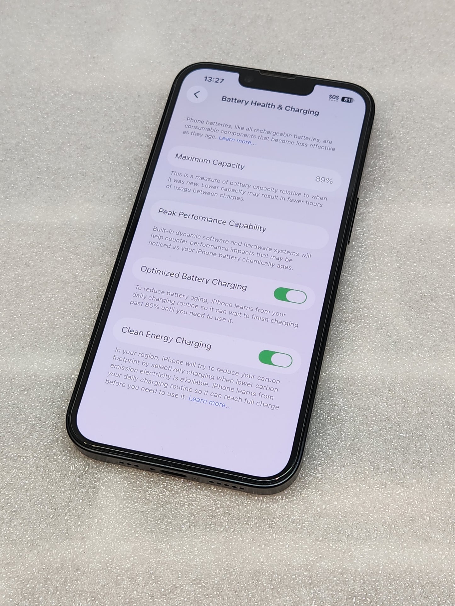 Refurbished iPhone 14 unlocked 128GB Black. (** FACE ID doesn't work) SELL AS IS